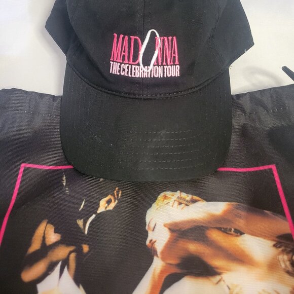 Madonna \'The Celebration Tour\' Adjustable Cap & Drawstring Bag main image 4